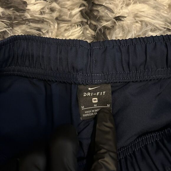 Nike Men’s Navy Blue Jesus Christ Cross Track Pants Size Medium M Sweatpants - Picture 6 of 9